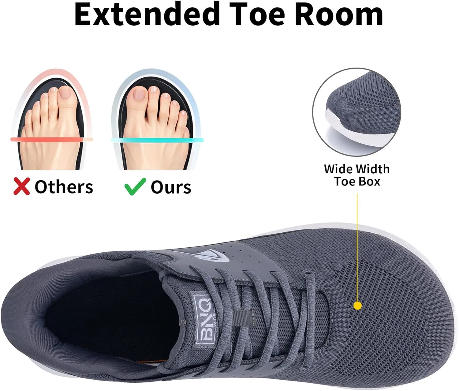 Wide Toe Box Mens Slip On Walking Shoes with Arch Support Casual Dress Shoes Fashion Tennis Sneaker for Business Work Ourdoors Size 7-12