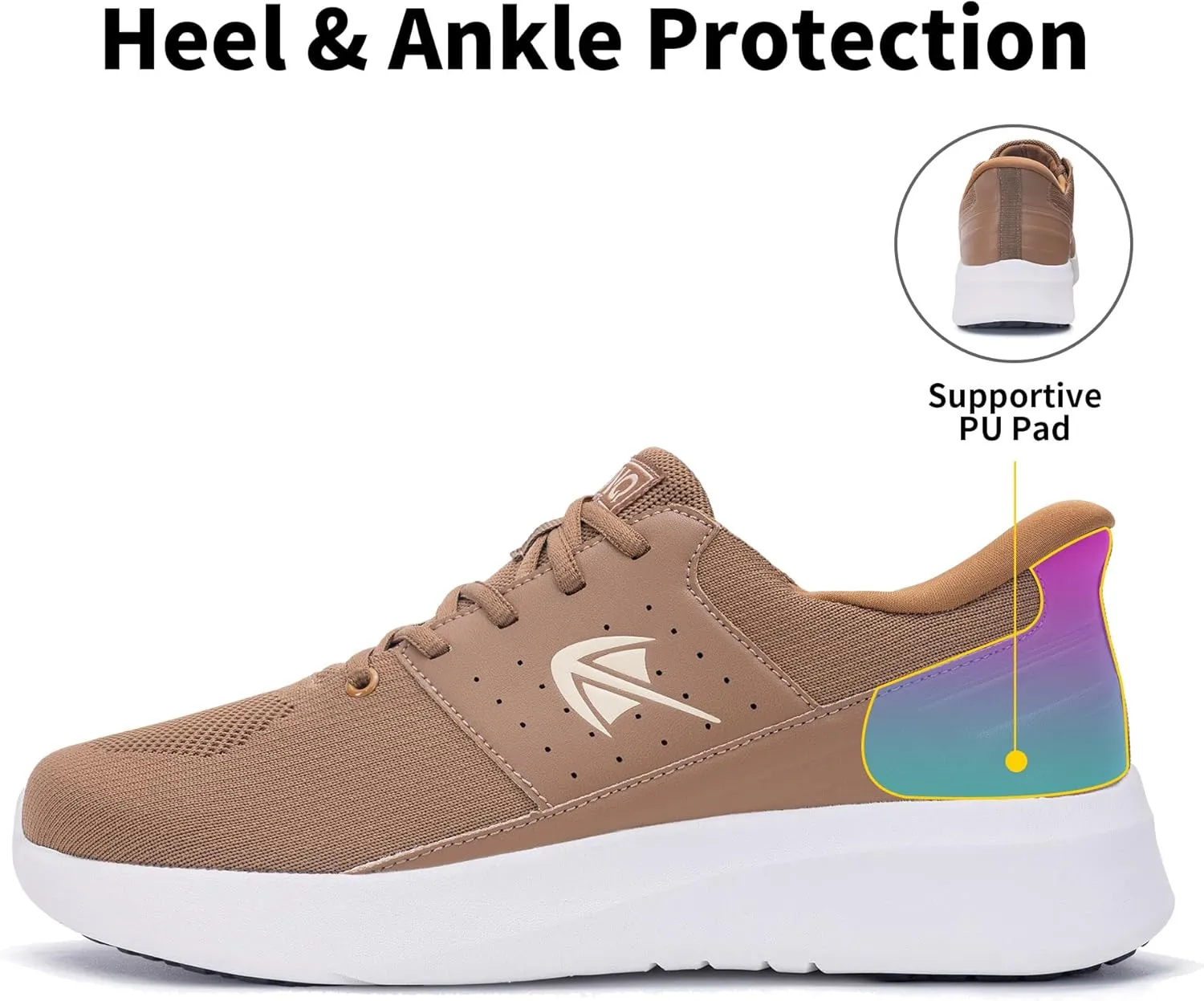 Wide Toe Box Mens Slip On Walking Shoes with Arch Support Casual Dress Shoes Fashion Tennis Sneaker for Business Work Ourdoors Size 7-12