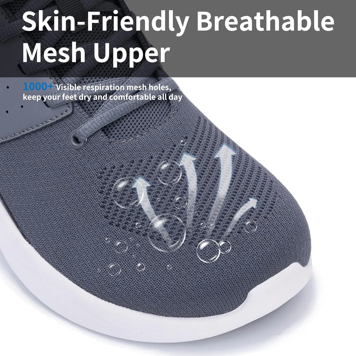 Wide Toe Box Mens Slip On Walking Shoes with Arch Support Casual Dress Shoes Fashion Tennis Sneaker for Business Work Ourdoors Size 7-12