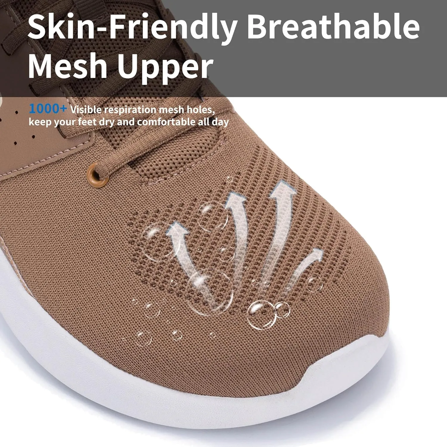 Wide Toe Box Mens Slip On Walking Shoes with Arch Support Casual Dress Shoes Fashion Tennis Sneaker for Business Work Ourdoors Size 7-12