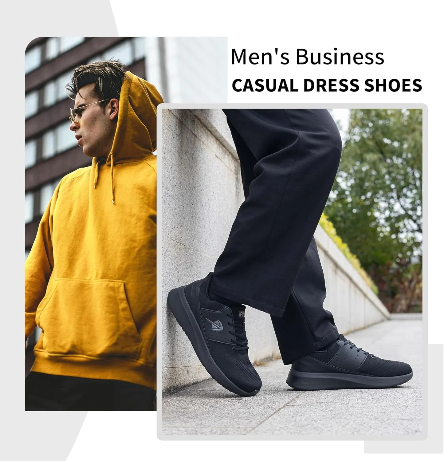 Wide Toe Box Mens Slip On Walking Shoes with Arch Support Casual Dress Shoes Fashion Tennis Sneaker for Business Work Ourdoors Size 7-12