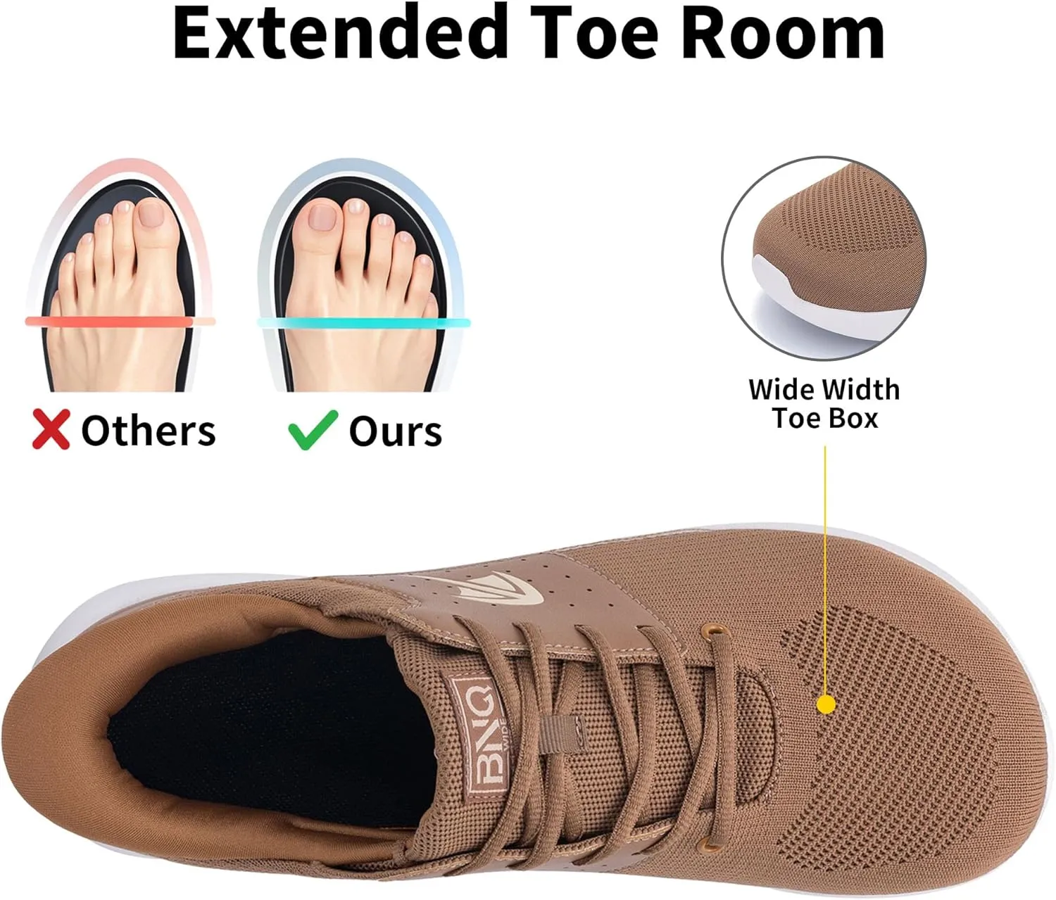 Wide Toe Box Mens Slip On Walking Shoes with Arch Support Casual Dress Shoes Fashion Tennis Sneaker for Business Work Ourdoors Size 7-12