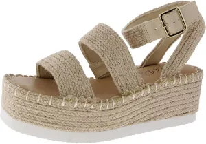 Wild Pair Womens Showstopr Woven Slingback Platform Sandals