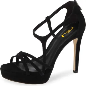 Women Strappy Open Toe Platform High Heels Caged Dress Sandals Cutout Party Stiletto Pumps Size 4-15 US