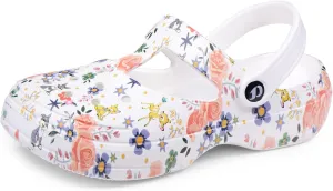 Women's Classic Casual Clogs/Sandals with Adjustable Back Strap for Adult | Comfortable & Light Weight | Stylish & Anti-Skid | Waterproof & Everyday Use Mules for Girls/Ladies D-512