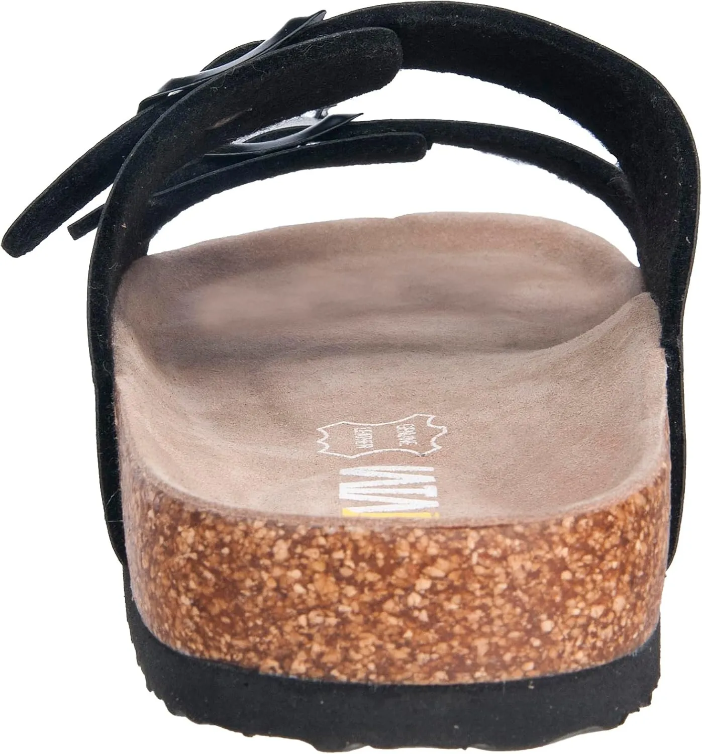 Women's Comfort Slides for Women Cow Suede Cork Footbed Sandals with Adjustable Strap Buckle Open Toe Beach Sandals
