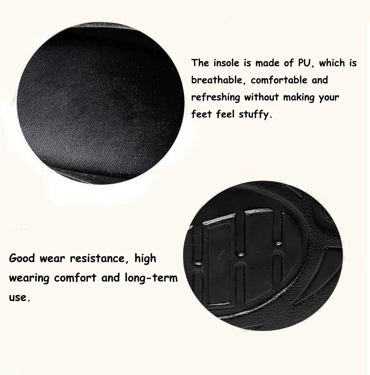 Women's Leather Closed Round Toe Fashion Platform Mules Comfortable Non-Slip Cutout Breathable Slip-On Wedge Backless Sandals for Outdoor Walking Beach