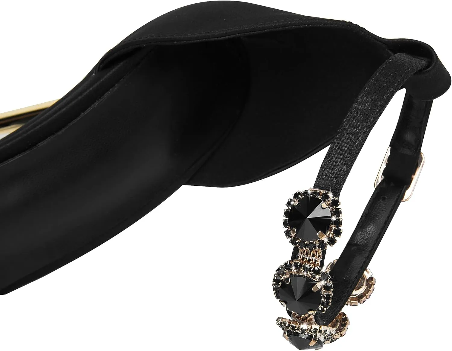 Women's Rhinestone Stiletto High Heeled Sandals Open Pointed Toe Ankle Buckle Heels Sandals Sexy Satin Stiletto Ankle Strappy Sandals for Party Prom