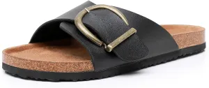 Women's Sandals with Comfort Cork Footbed Summer Outdoor Slide Sandals