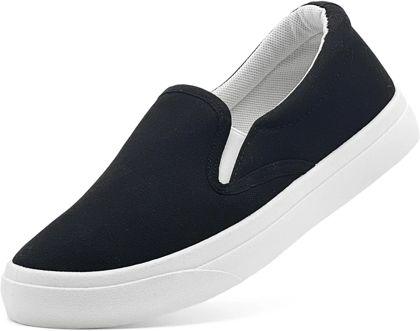Women's Slip on Sneakers Womens Loafers Classic Canvas Leisure Vintage Flat Fashion Comfortable Elastic Sneakers