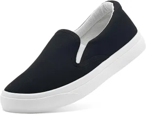 Women's Slip on Sneakers Womens Loafers Classic Canvas Leisure Vintage Flat Fashion Comfortable Elastic Sneakers