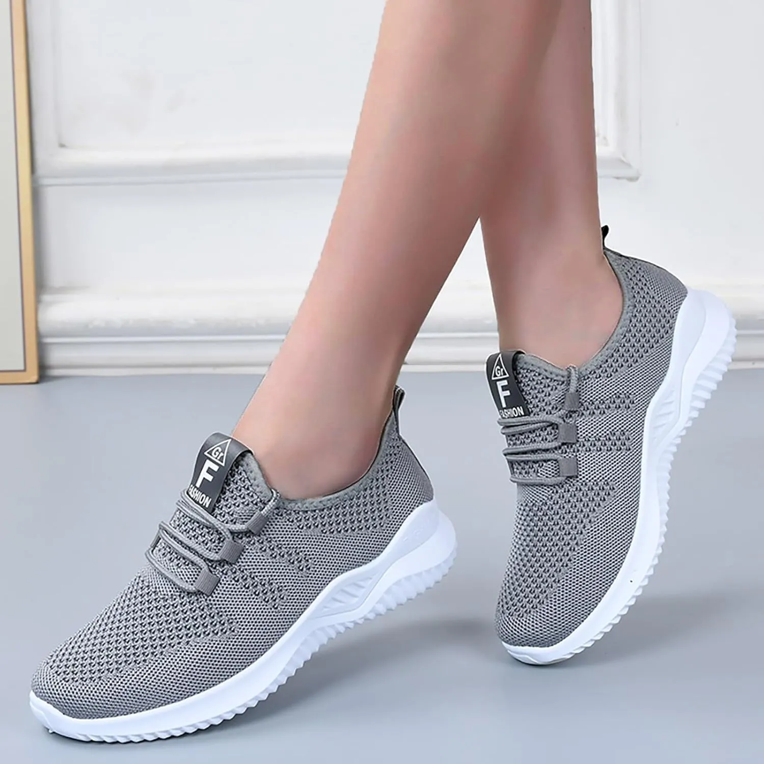 Womens Walking Shoes Lightweight Running Shoes Wide Toe Box Sneaker Arch Support Athletic Slip On Mesh Workout Casual Sports Shoe Tennis Sneakers Breathable & Comfortable