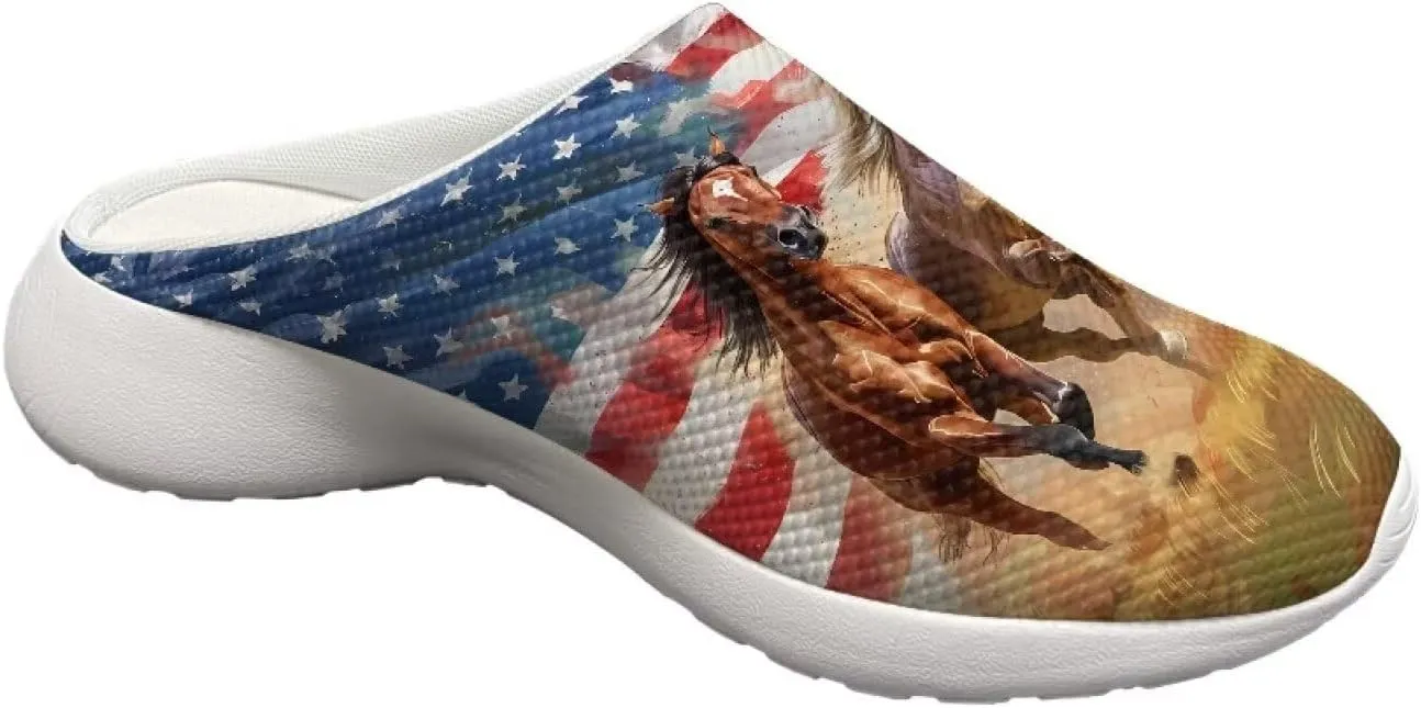 Women's Water Sandals Casual Light Slippers Funny Graphic Garden Clogs Slip On Water Shoes