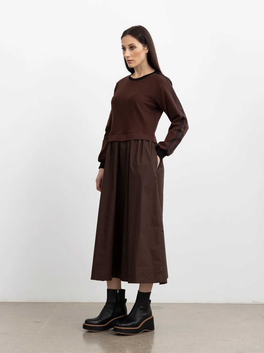 X LAB 531 Frost Noir Dress Brown