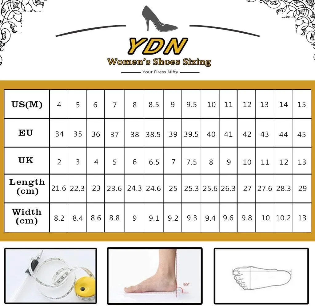 YDN Women's Heeled Sandals Pleated Lace Block Open Toe Ankle strap Chunky High Heels wedding Dress Shoes