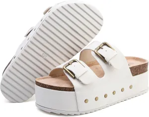 ziitop Womens Sandals Platform Sandals Women Comfortable Beach Essentials Memory Foam Slides for Women